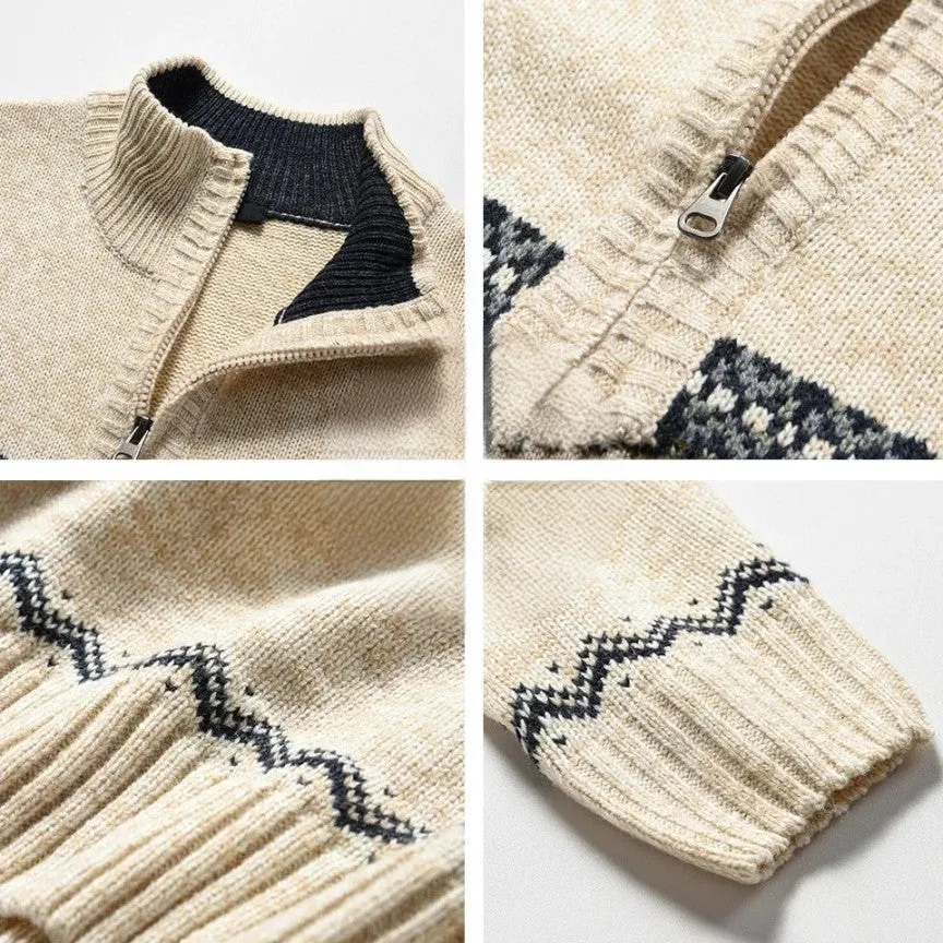 Castro Pullover | Winter Herrenpullover mit halbem Reißverschluss
