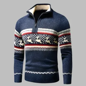 Castro Pullover | Winter Herrenpullover mit halbem Reißverschluss