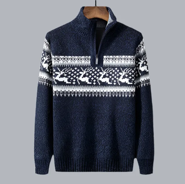 Castro Pullover | Winter Herrenpullover mit halbem Reißverschluss