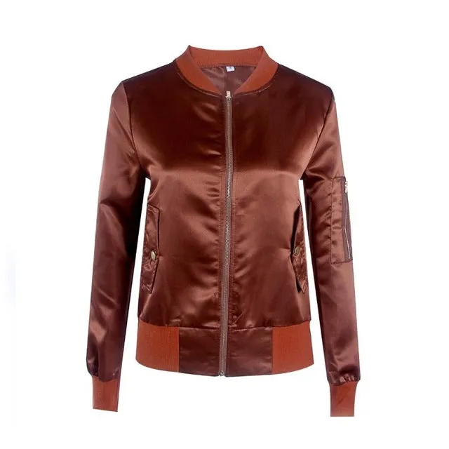Casual Slim Bomber Jacket for Women