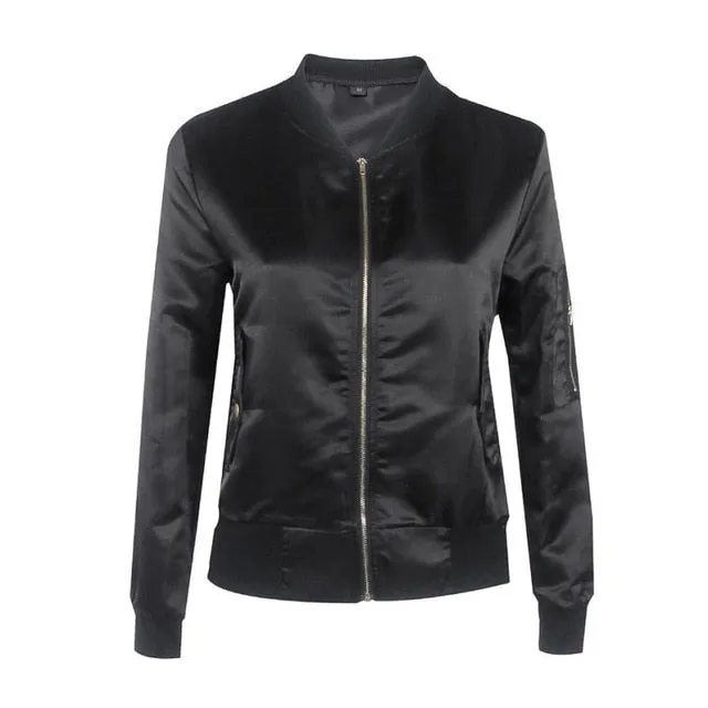 Casual Slim Bomber Jacket for Women