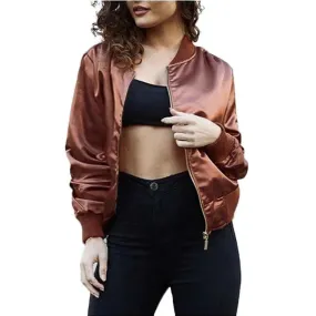 Casual Slim Bomber Jacket for Women
