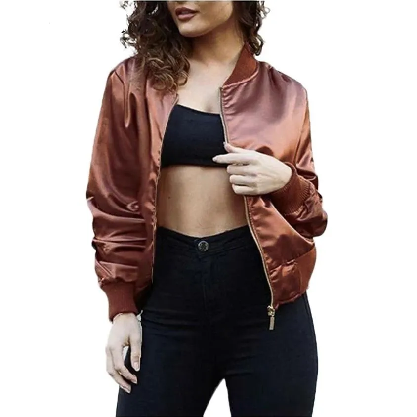 Casual Slim Bomber Jacket for Women