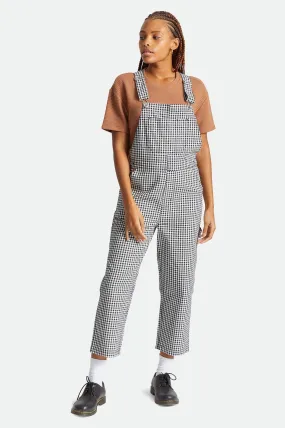 CHRISTINA CROP OVERALL - BLACK GINGHAM