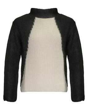 Color Block Wool Pullover