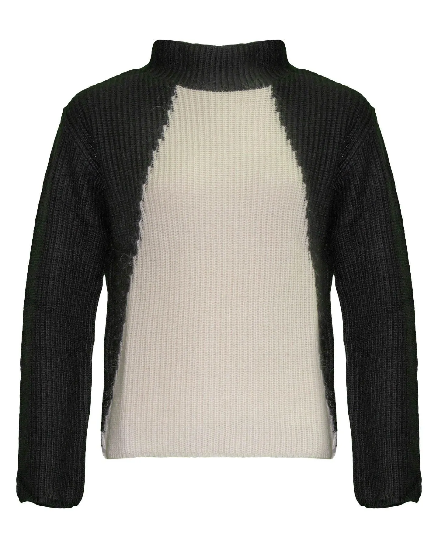 Color Block Wool Pullover