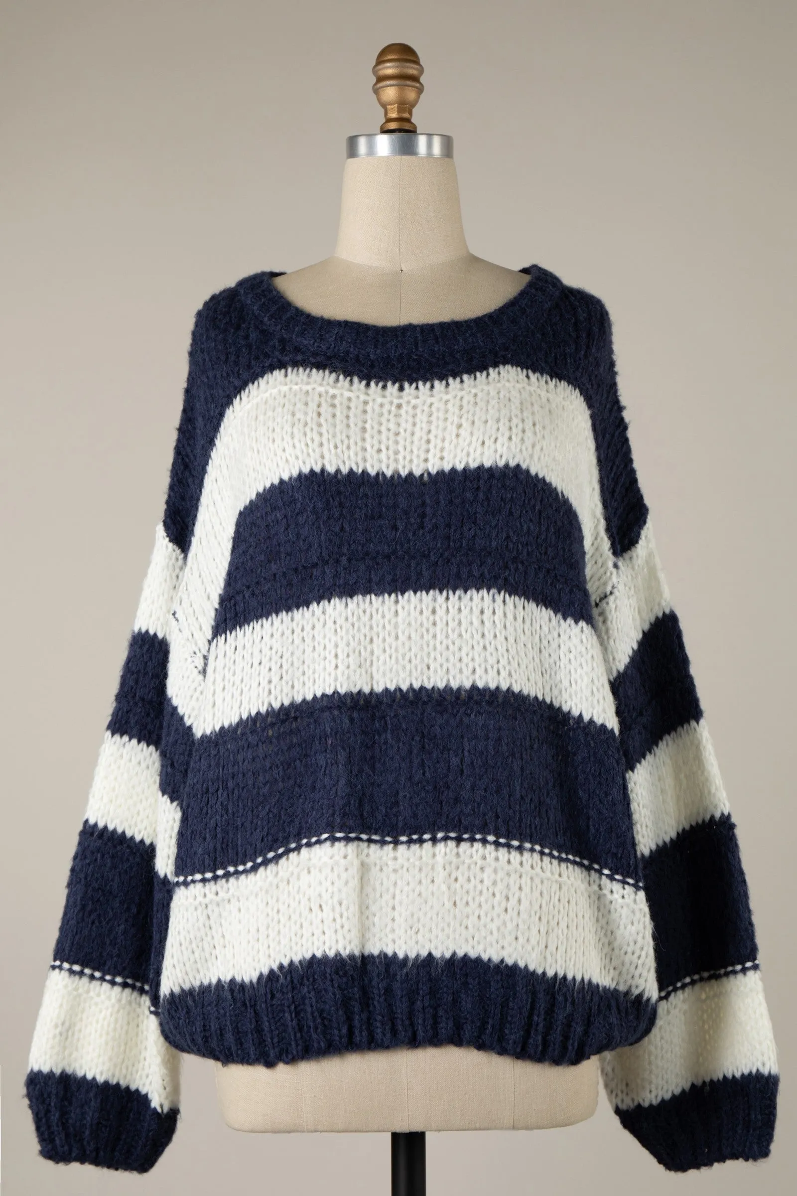 Cozy Stripe Pullover Sweater