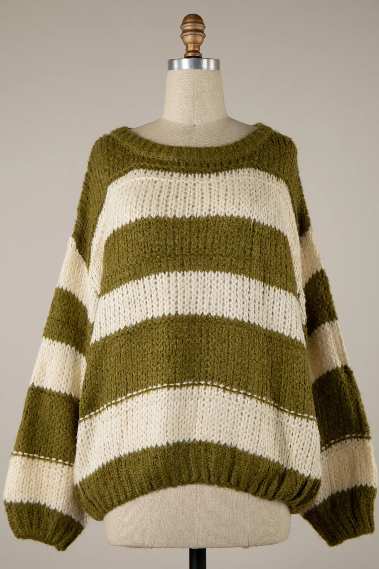 Cozy Stripe Pullover Sweater
