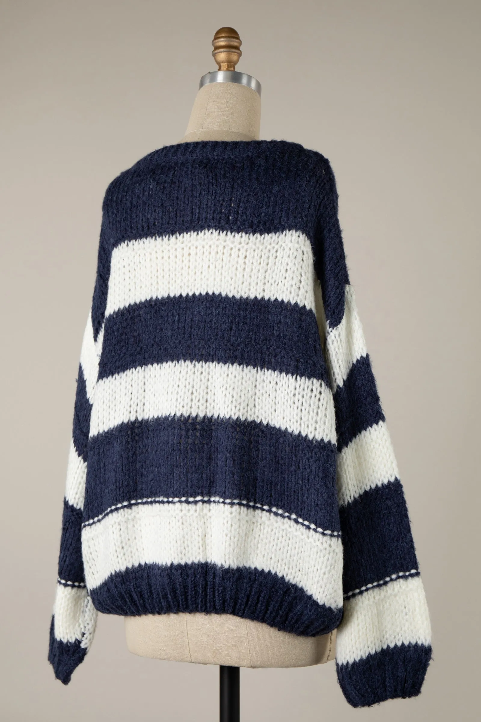 Cozy Stripe Pullover Sweater