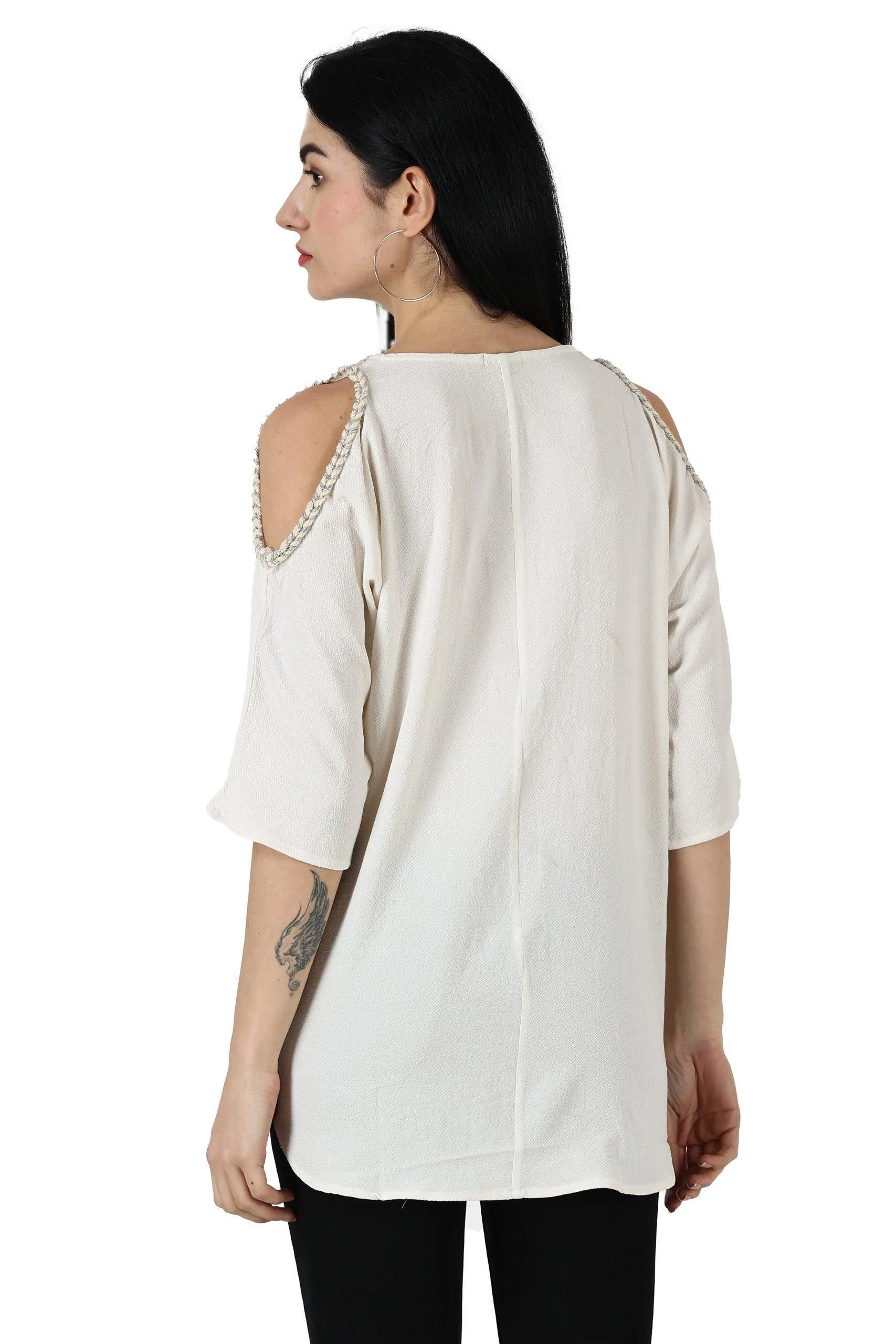 Cream Solid Top