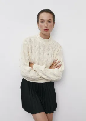 Crew Neck Crop Sweater
