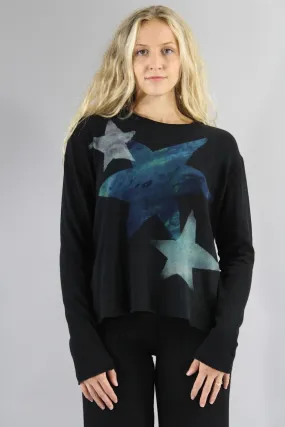 Crop Sweater - 3 Star - Blue