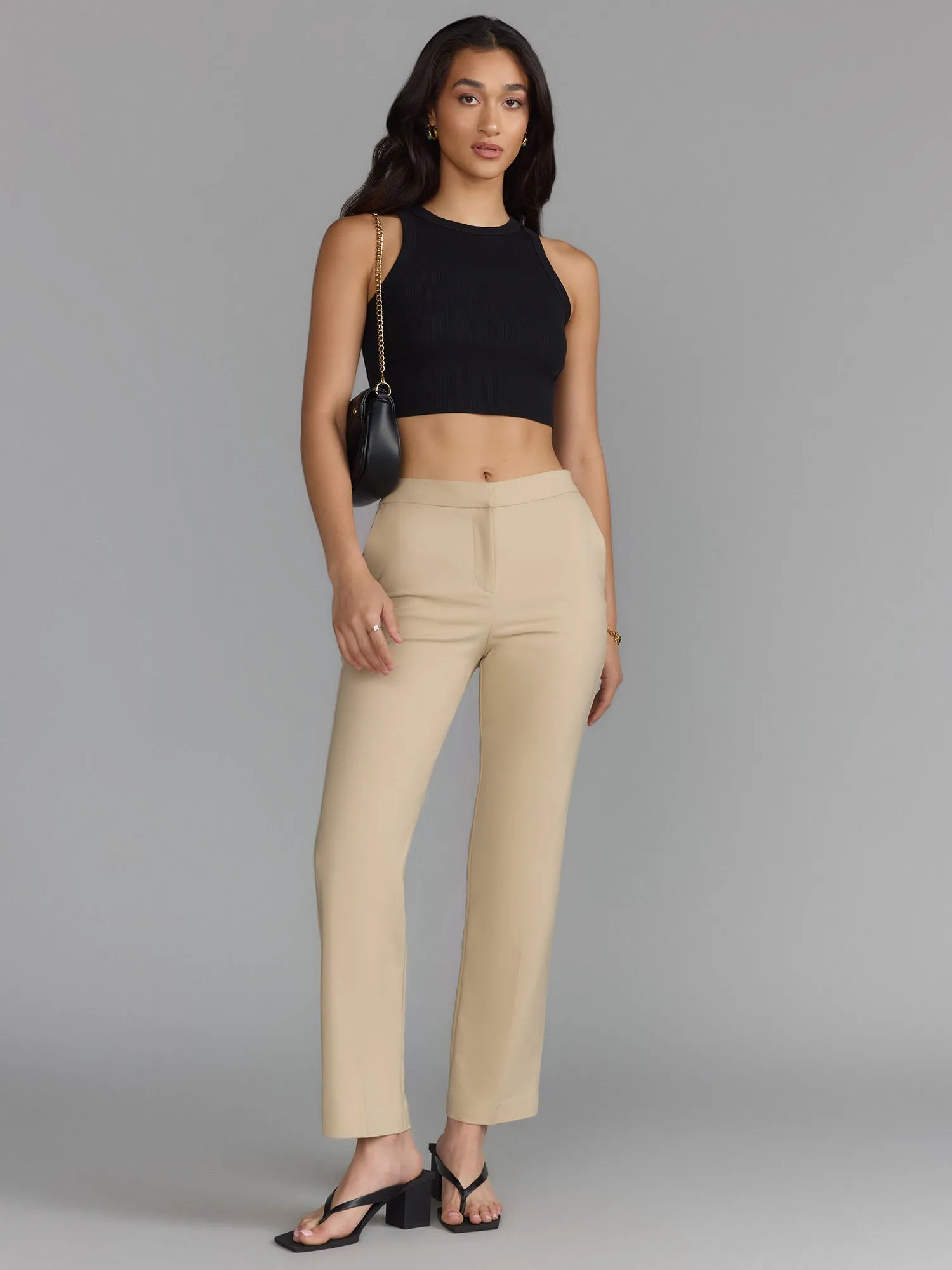Curvy High Rise Wide Leg Pant