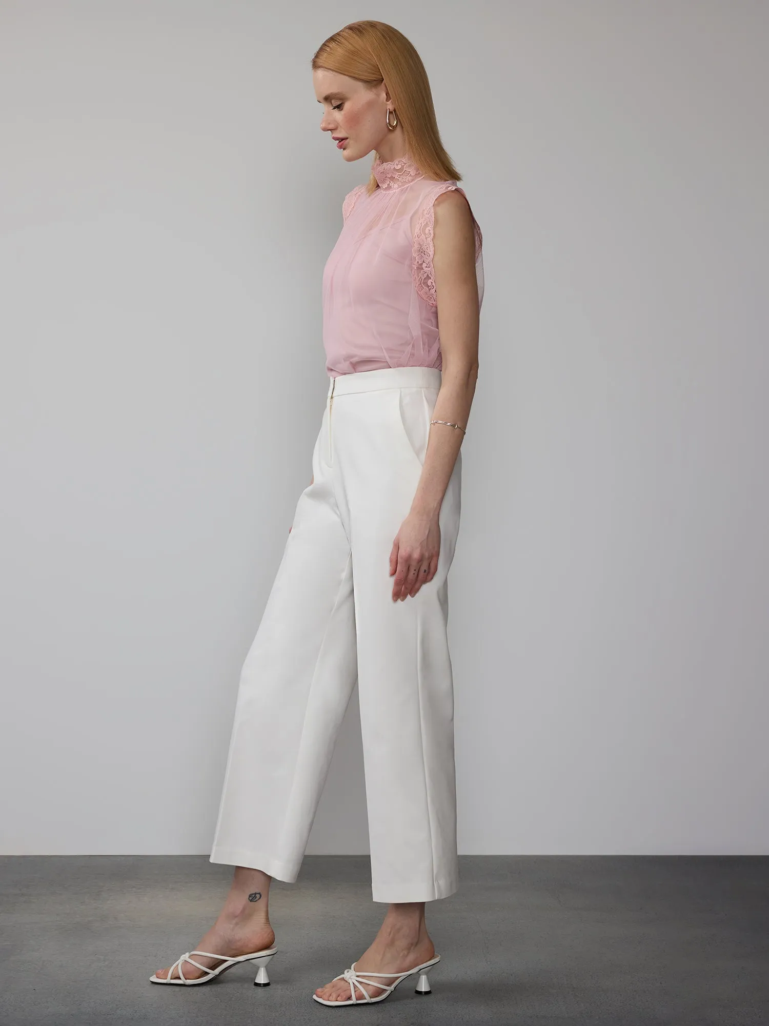 Curvy High Rise Wide Leg Pant