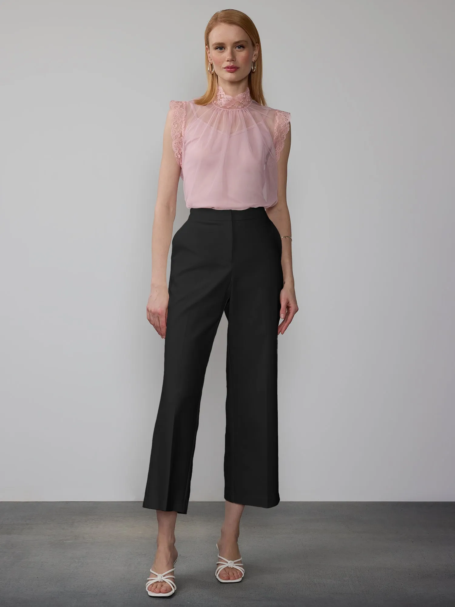 Curvy High Rise Wide Leg Pant