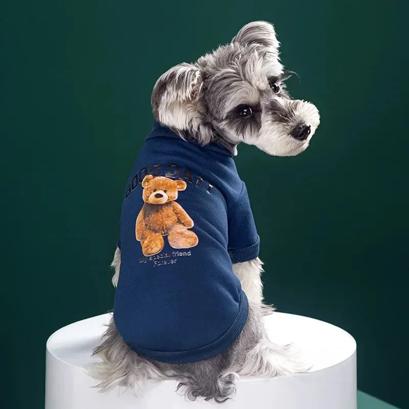 Cute Bear Pullover for Dogs & Cats – Warm Winter Pet Sweatshirt