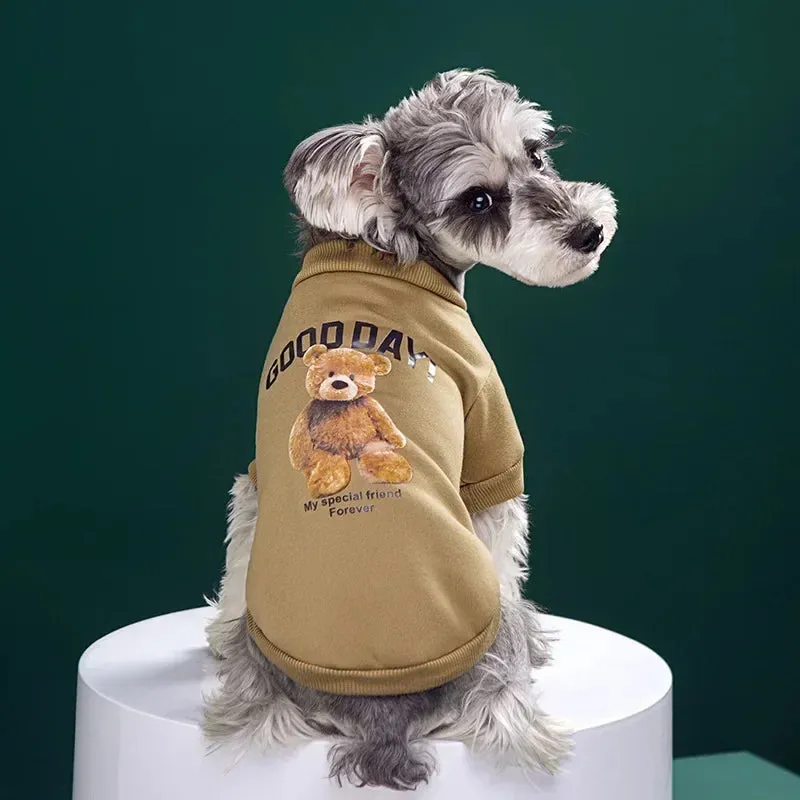 Cute Bear Pullover for Dogs & Cats – Warm Winter Pet Sweatshirt