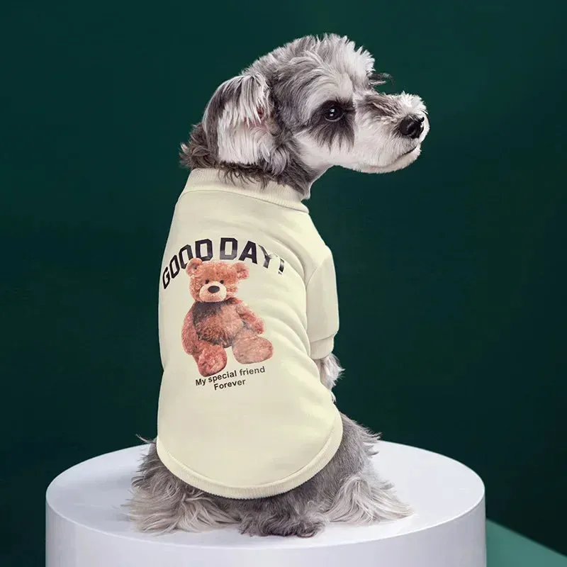 Cute Bear Pullover for Dogs & Cats – Warm Winter Pet Sweatshirt