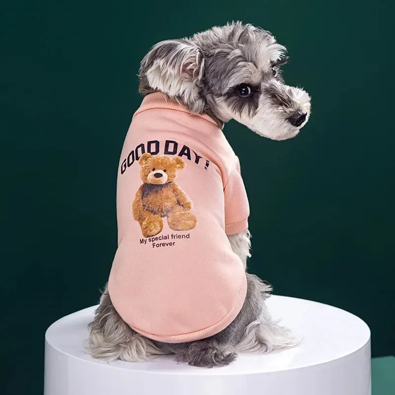 Cute Bear Pullover for Dogs & Cats – Warm Winter Pet Sweatshirt