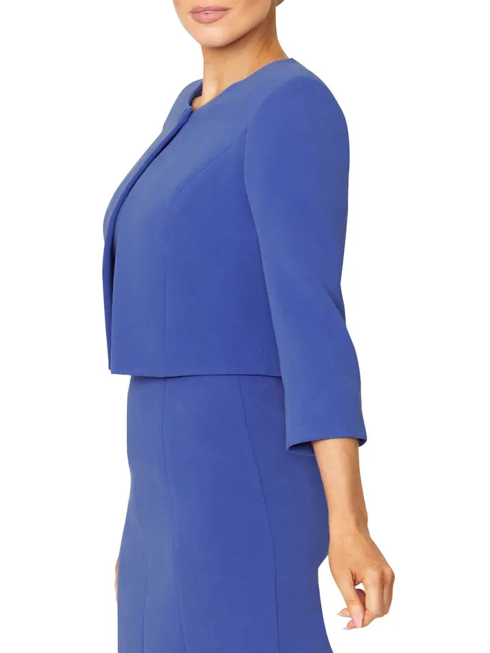 Dazzling Blue Single Button Jacket DF15220-CLEARANCE