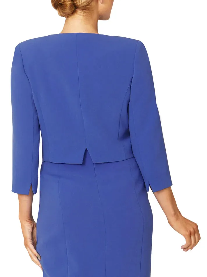 Dazzling Blue Single Button Jacket DF15220-CLEARANCE