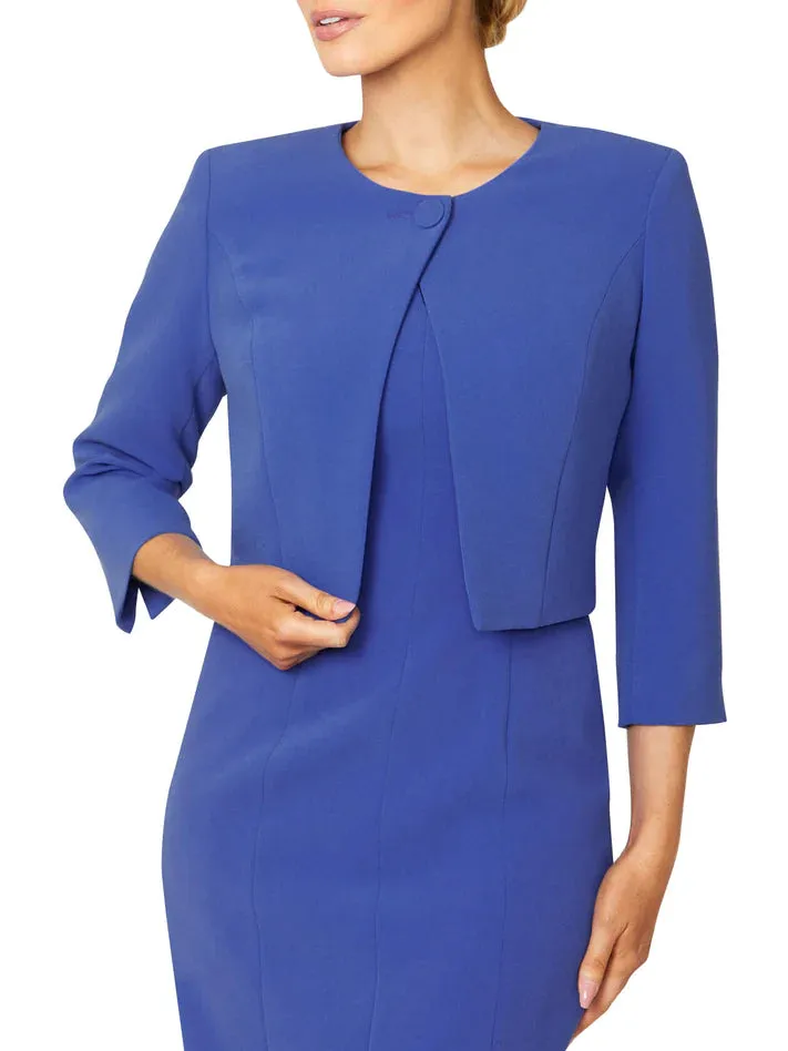 Dazzling Blue Single Button Jacket DF15220-CLEARANCE