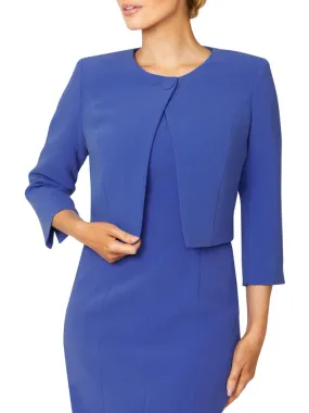 Dazzling Blue Single Button Jacket DF15220-CLEARANCE