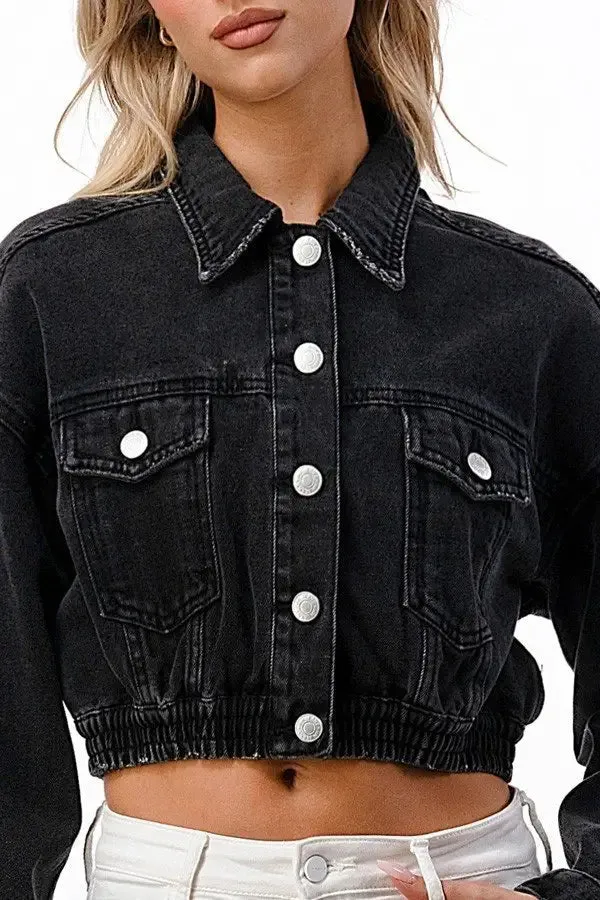 Denim Jacket - Cropped & Casual Style