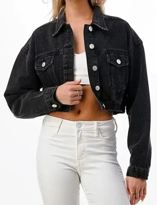 Denim Jacket - Cropped & Casual Style
