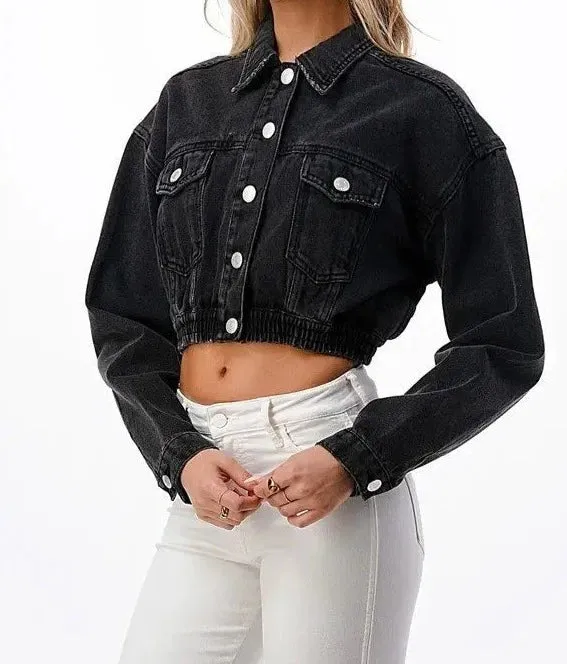 Denim Jacket - Cropped & Casual Style
