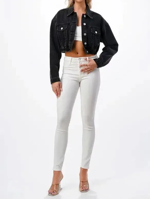 Denim Jacket - Cropped & Casual Style