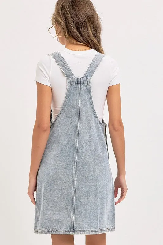Denim Overall Mini Dress