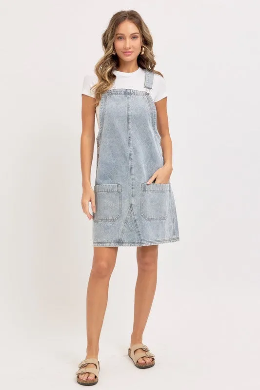 Denim Overall Mini Dress