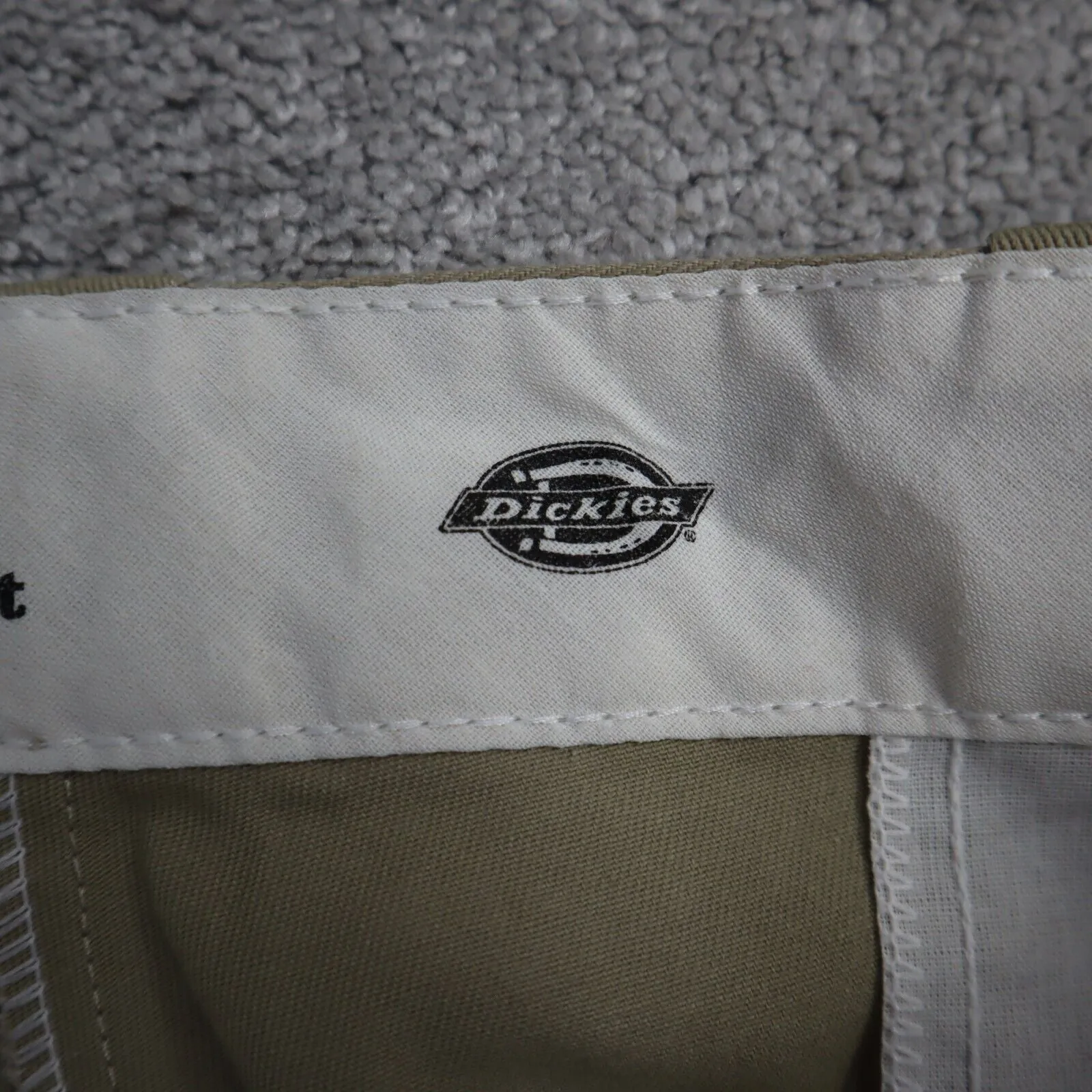 Dickies Womens Chino Pants 874 Original Fit Wide Leg High Rise Beige SZ W40XL32