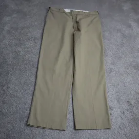 Dickies Womens Chino Pants 874 Original Fit Wide Leg High Rise Beige SZ W40XL32
