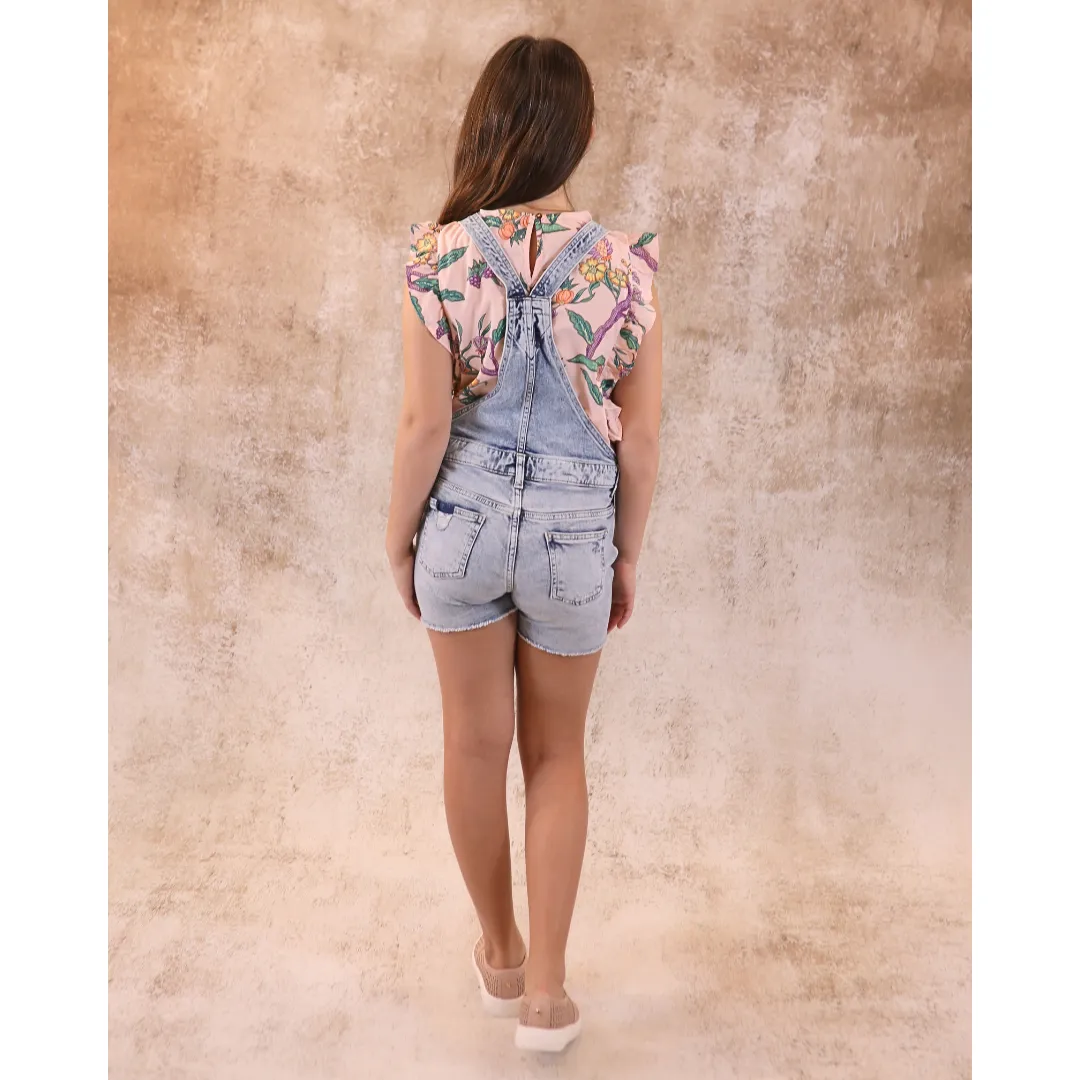 DL1961 Nora Overall Shorts _Light Blue 26438