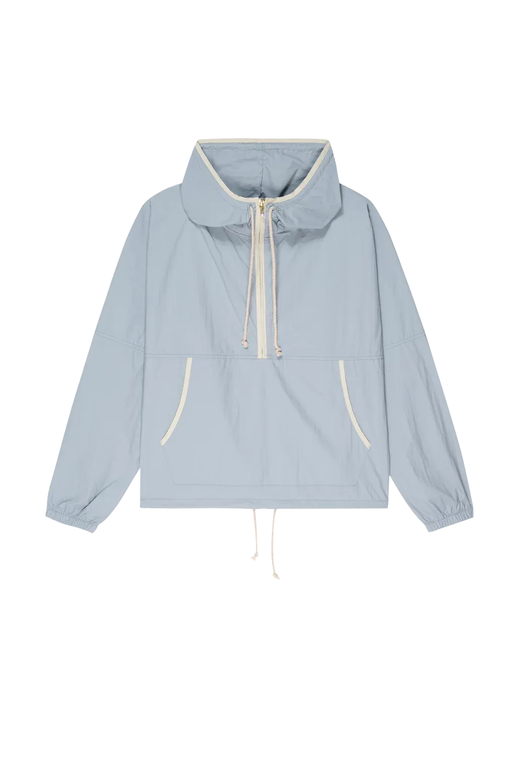Donni Nylon Quarter Zip Pullover Jacket- Sky