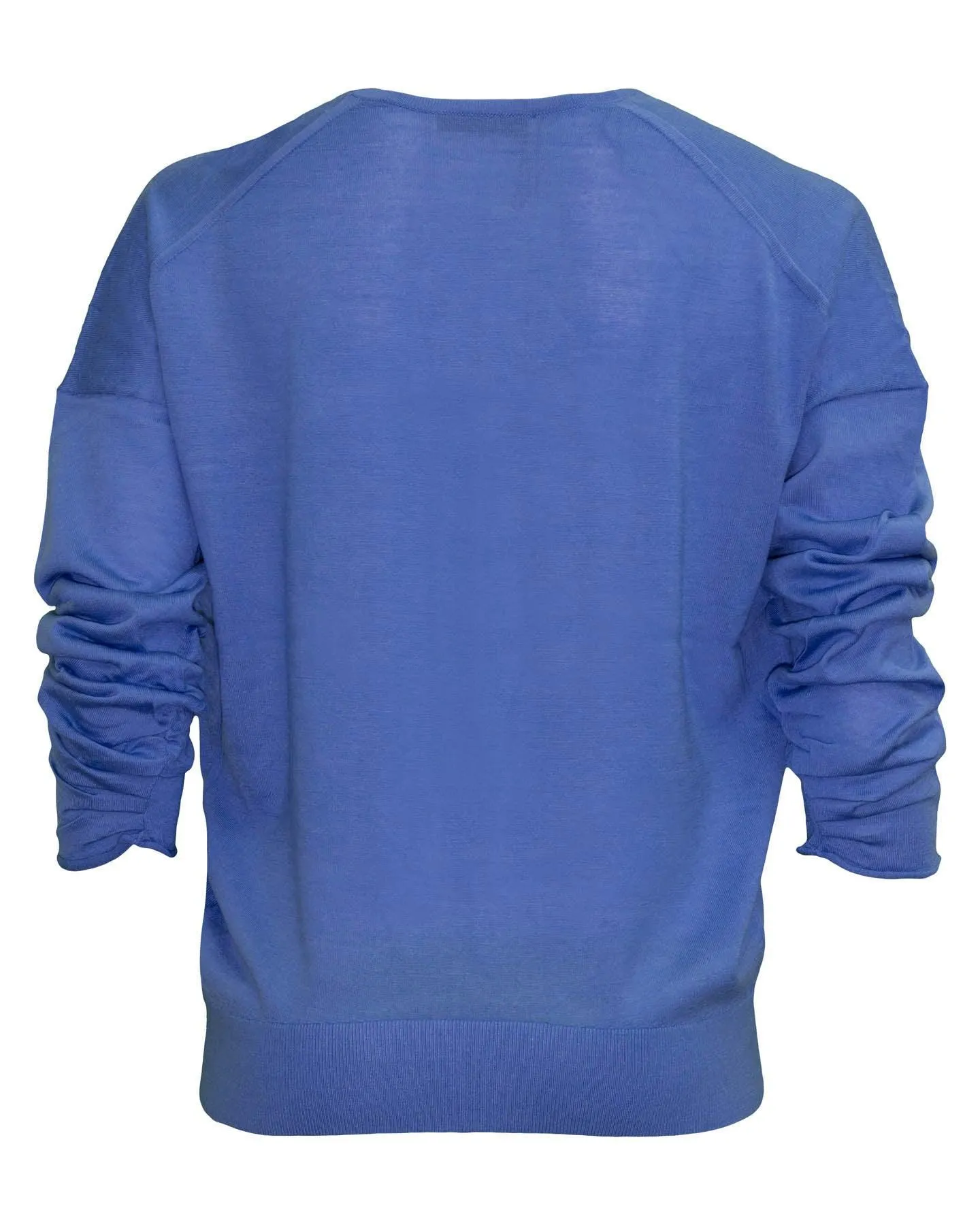 Dorothee Schumacher Drapy Fantasy V-Neck Pullover Colbalt Blue