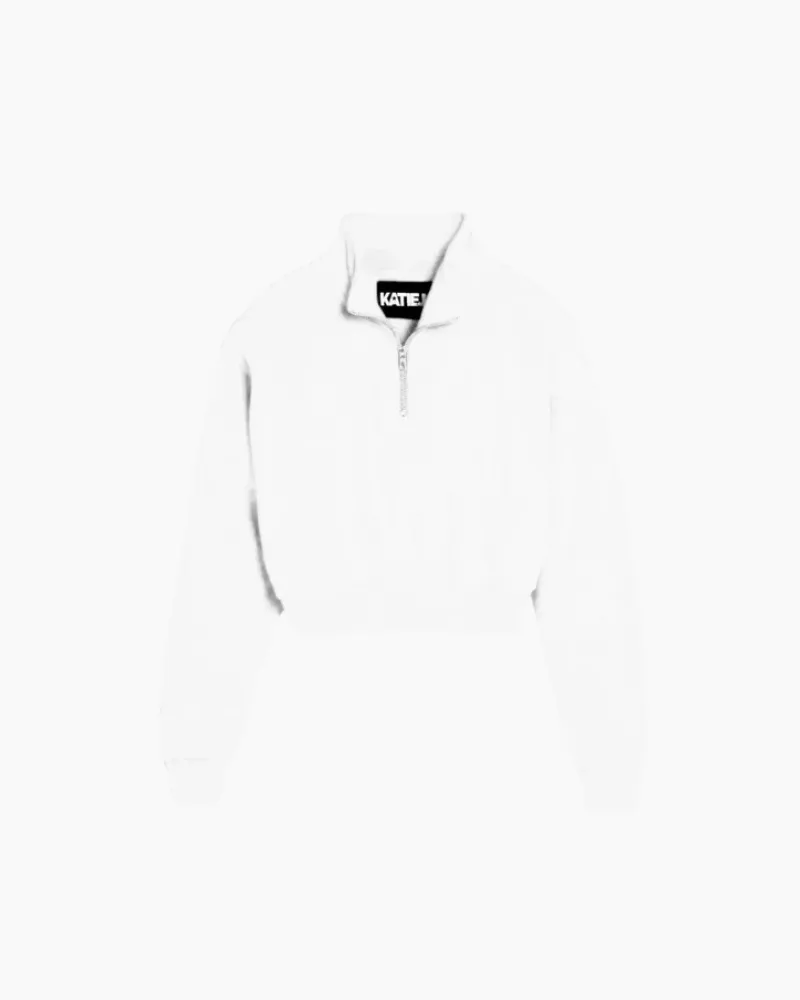 DYLAN QUARTER ZIP CROP SWEATSHIRT