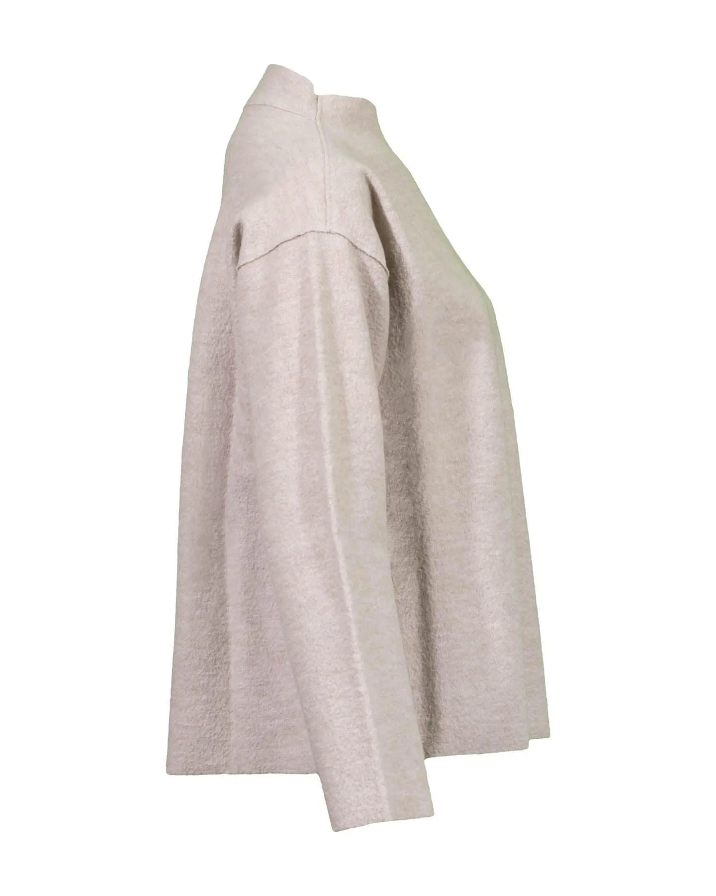 Eileen Fisher Funnel Neck Wool Box Top