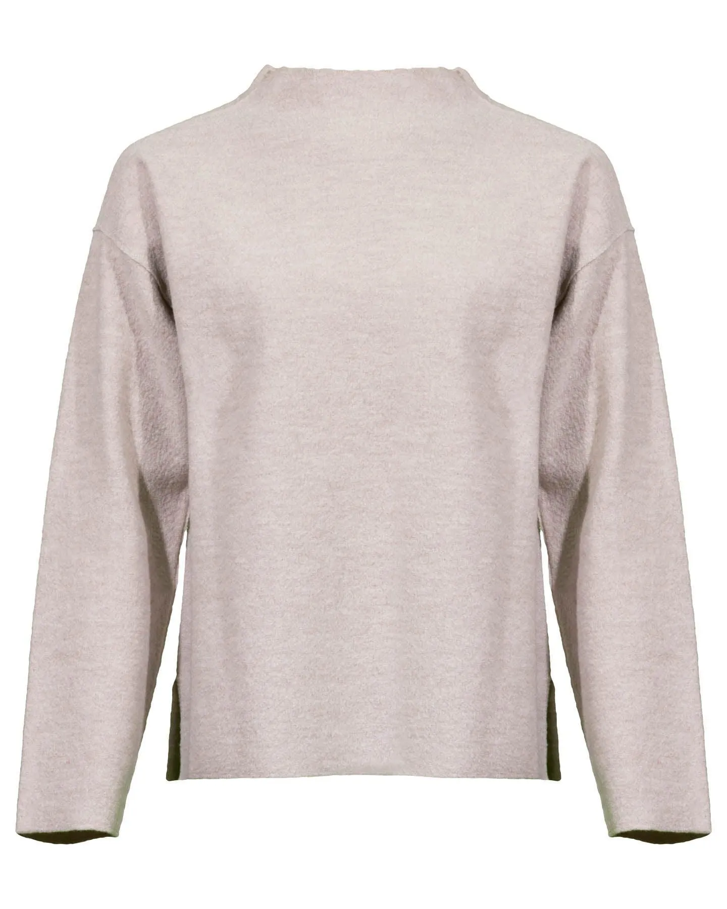 Eileen Fisher Funnel Neck Wool Box Top