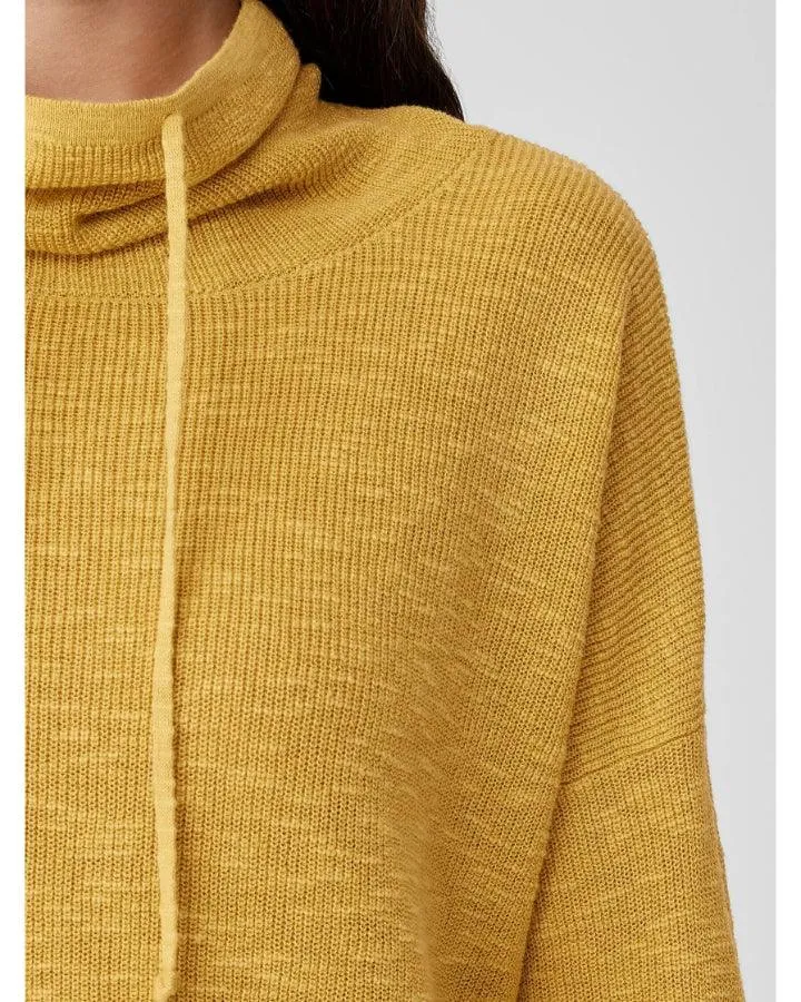Eileen Fisher Organic Linen Cotton Slub Funnel Neck Top