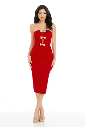 ERICA DRESS - ROUGE
