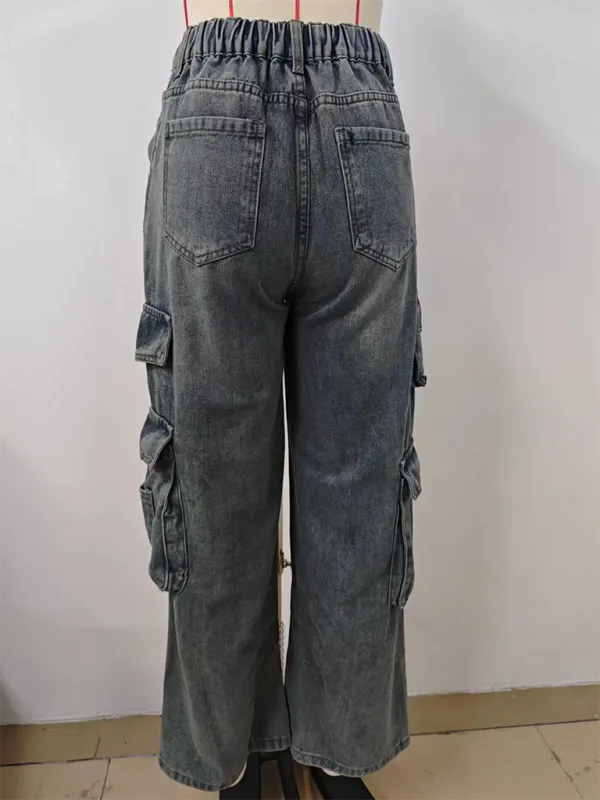 Explorer's Essential Modern Denim Cargo Pants