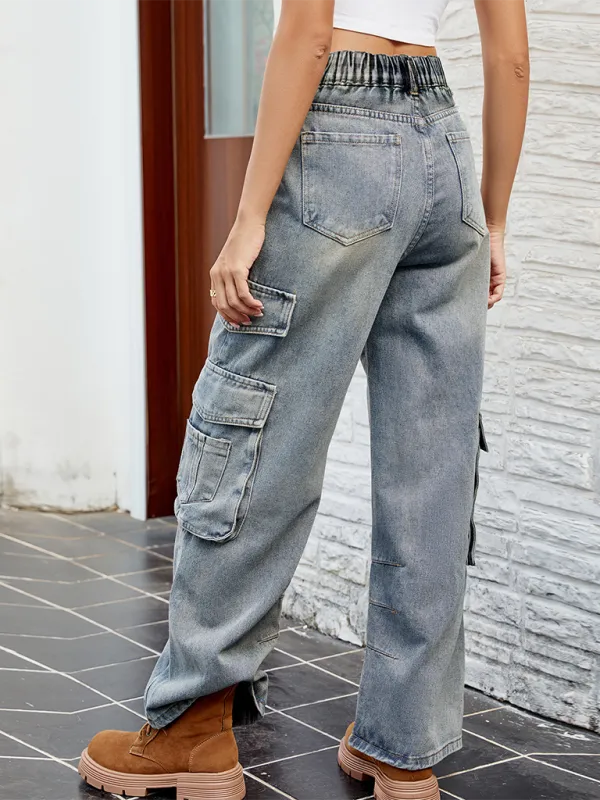Explorer's Essential Modern Denim Cargo Pants