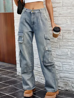 Explorer's Essential Modern Denim Cargo Pants