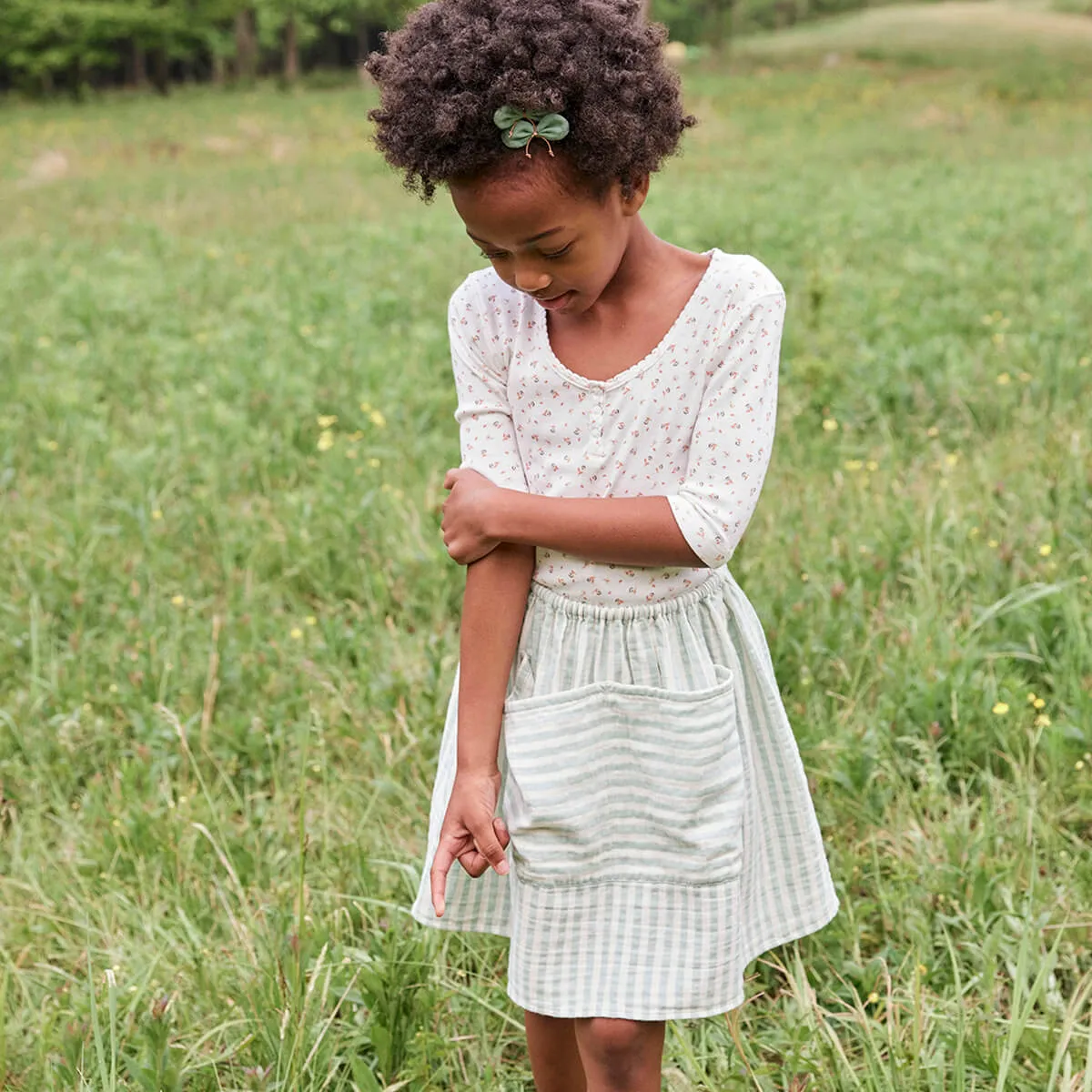 Field Tee in Fleur Print Sorbet by Soor Ploom