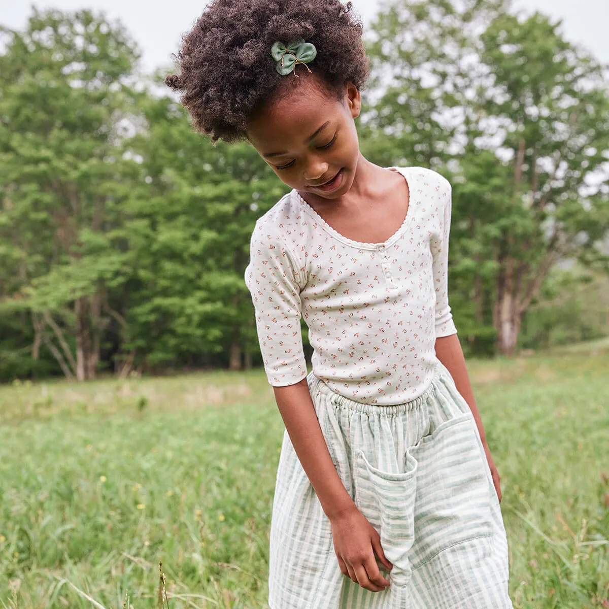 Field Tee in Fleur Print Sorbet by Soor Ploom