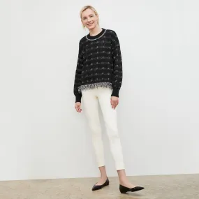 Figari Pullover - Linear Interweave :: Black / White