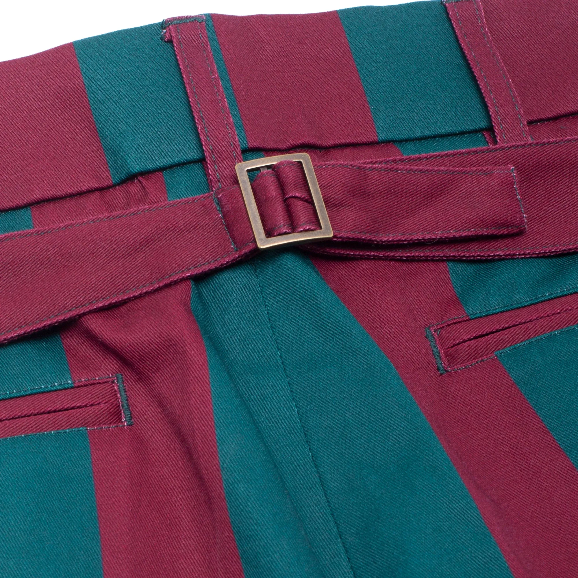 Filigree Striped Pleated Chinos